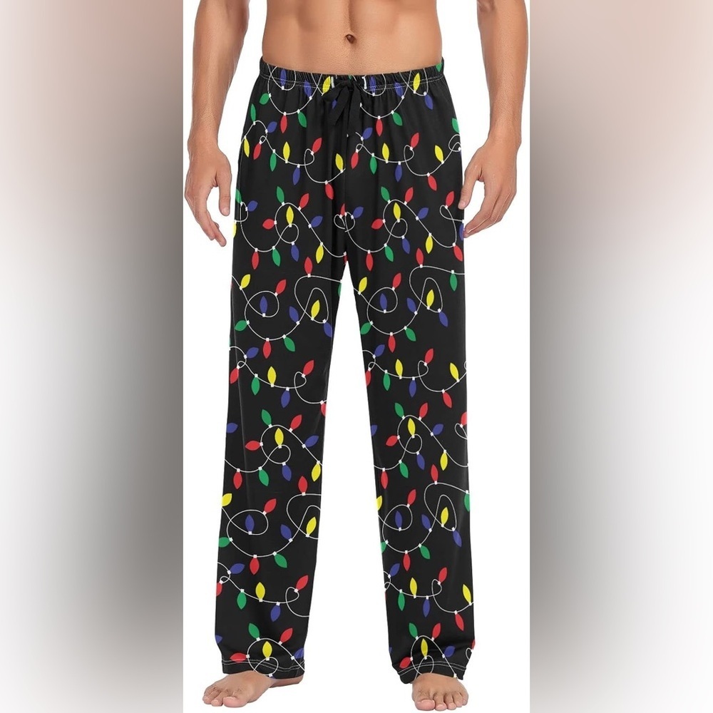 Men's Pajama Pants Light Bulb Garland